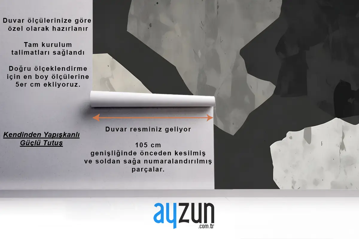 Büyük Koyu Terrazzo'dan Esinlenen Duvar Kağıdı 