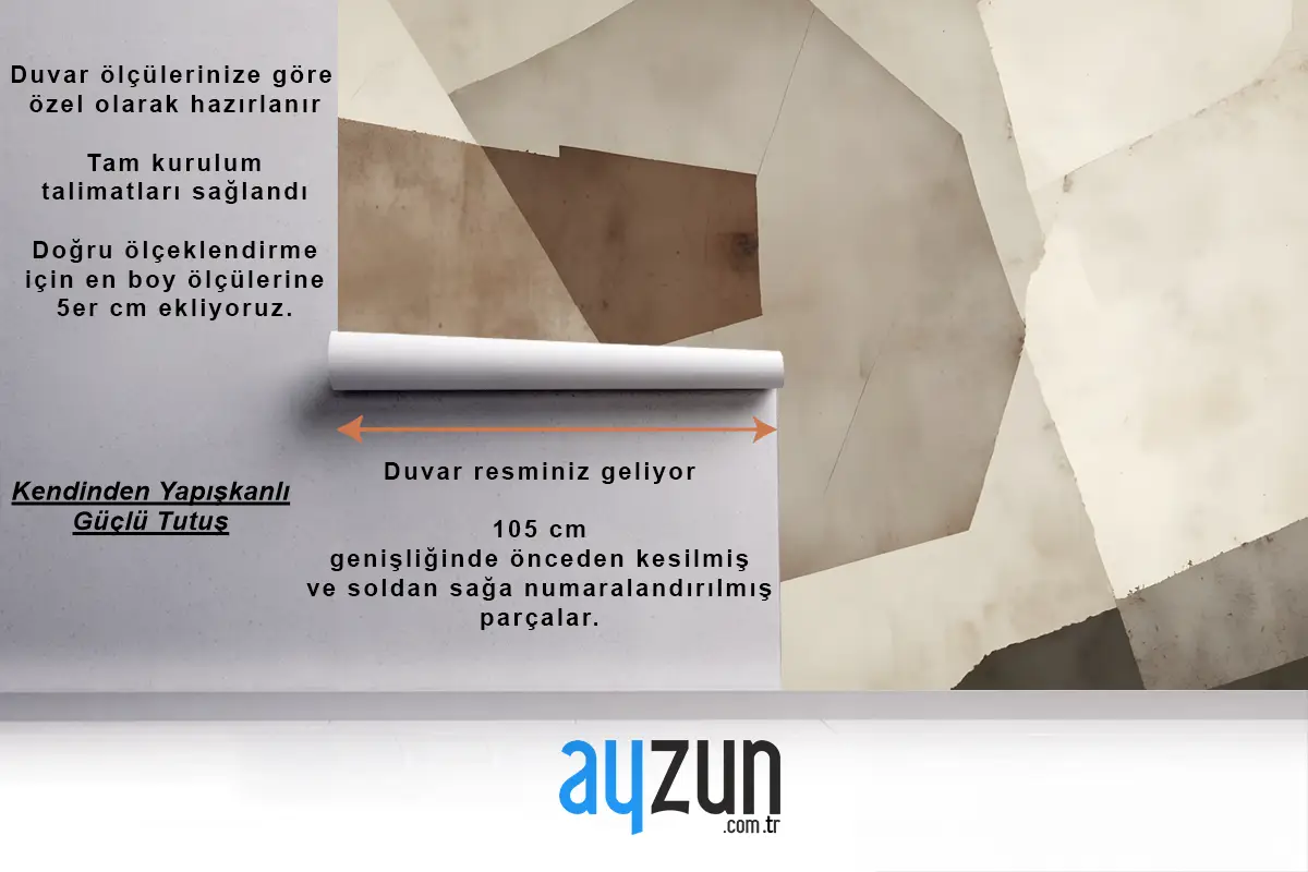 Büyük Nötr Terrazzo'dan Esinlenilen Duvar Kağıdı 