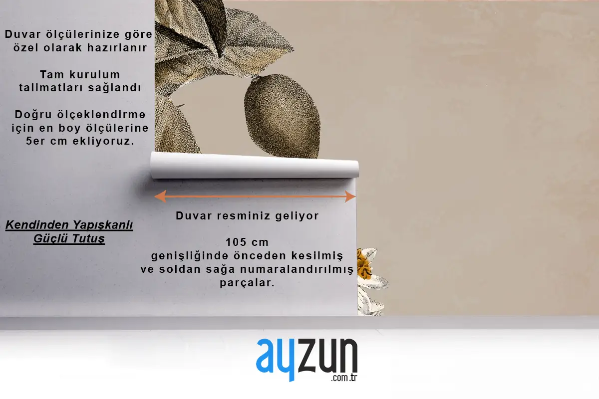 Limon Ağacı Vintage Duvar Kağıdı