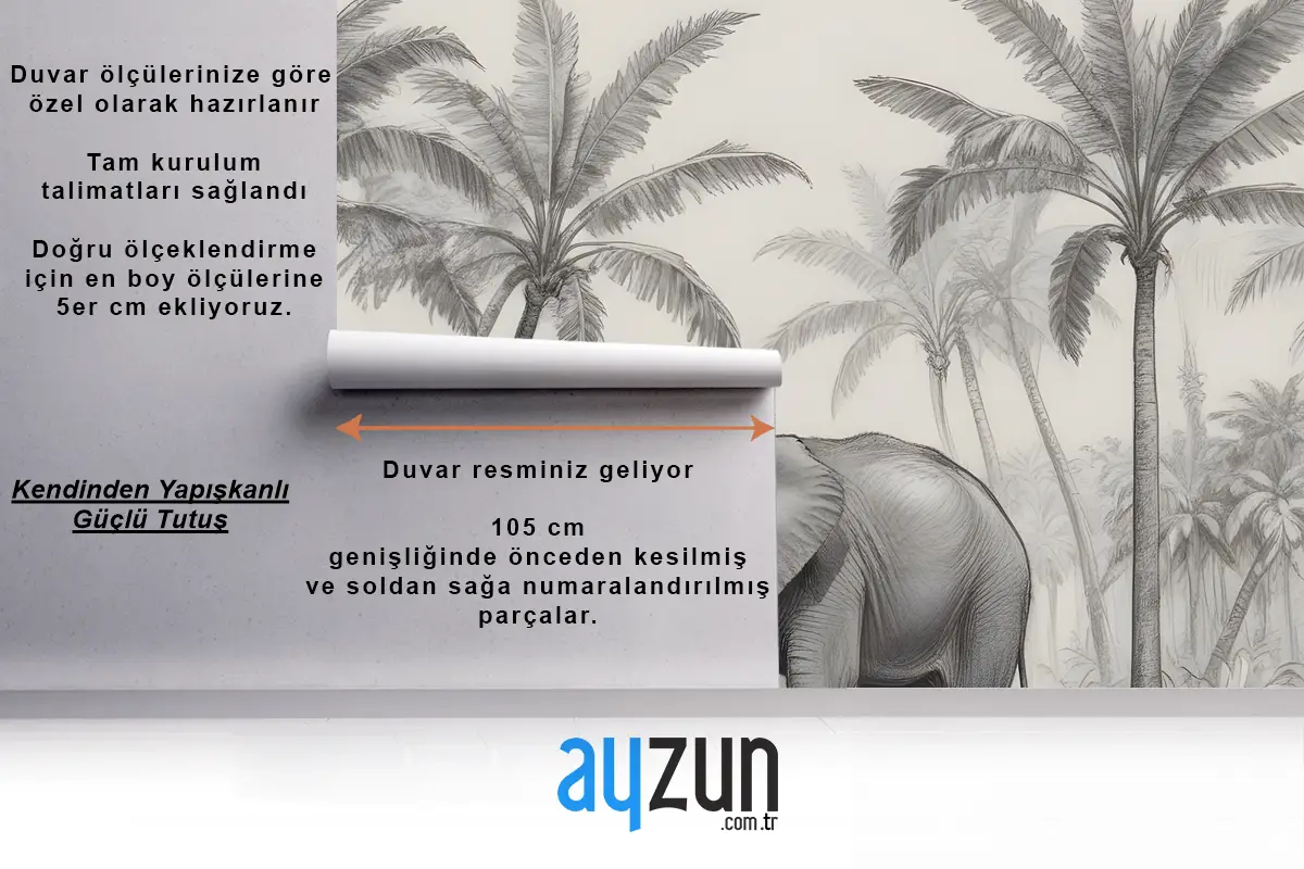 Loxodonta Vintage Explorer Yatak Odası Duvar Kağıdı