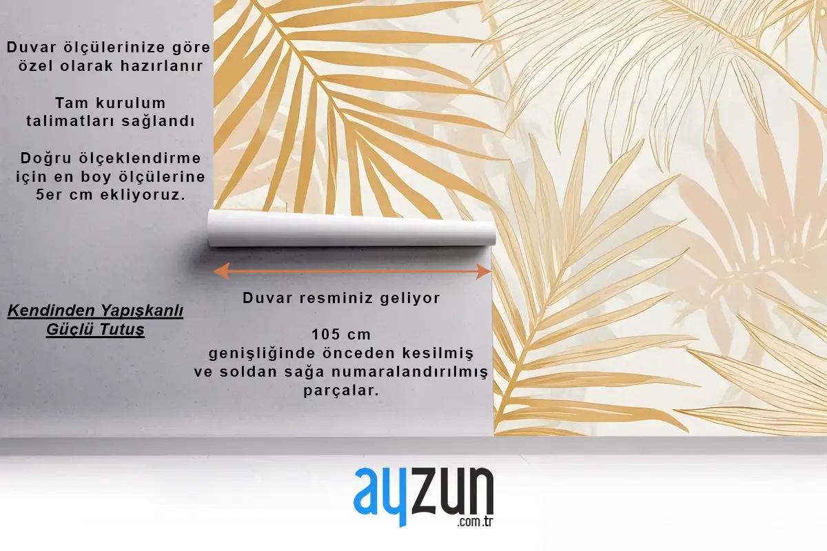 Lüks Egzotik Stil Tropikal Yaprak Duvar Kağıdı 