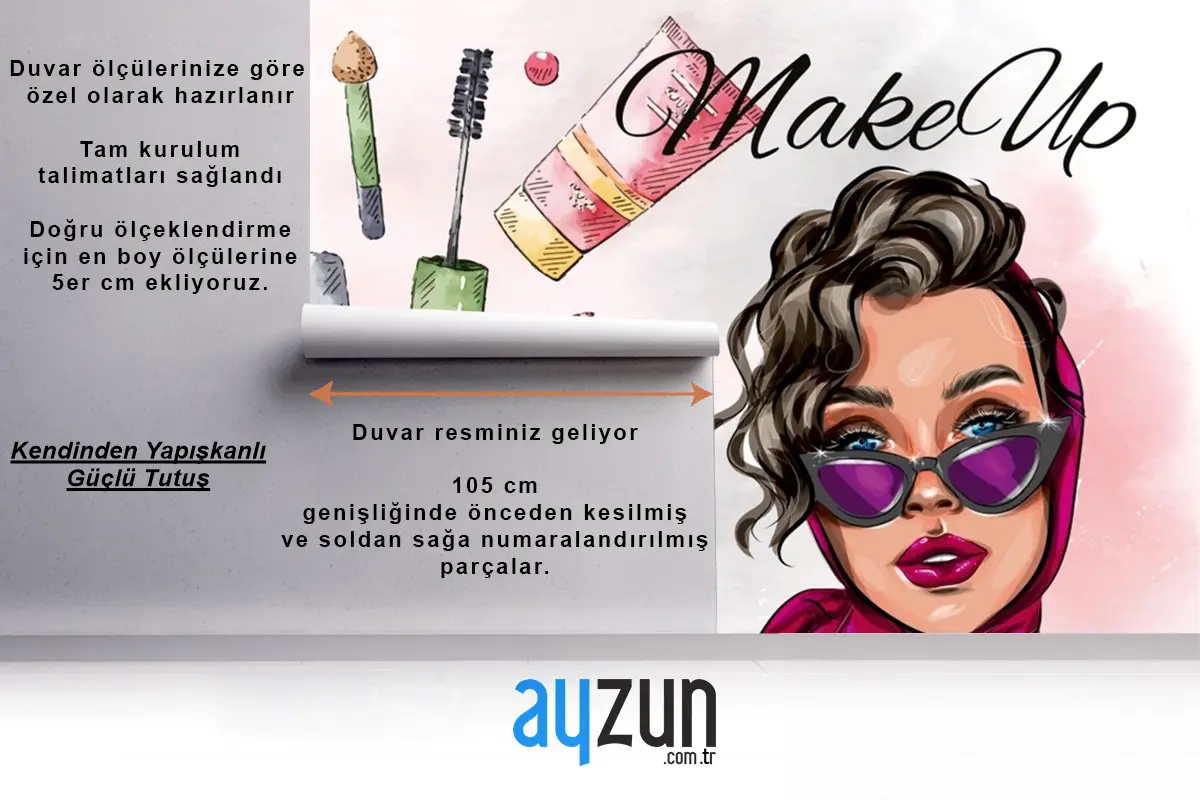Makyaj Aletleri Kadın Güzellik Salonu Duvar Kağıdı