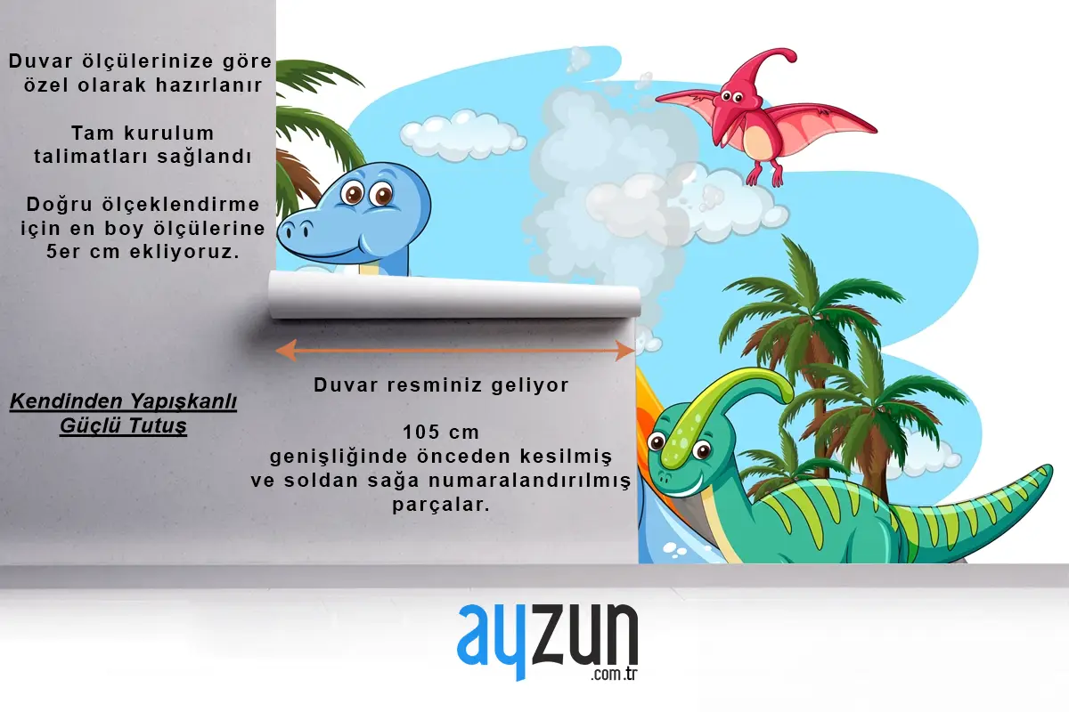 Tarih Öncesi Topraklarda Birçok Sevimli Dinozor Karakteri İzole Çocuk Odası Duvar Kağıdı