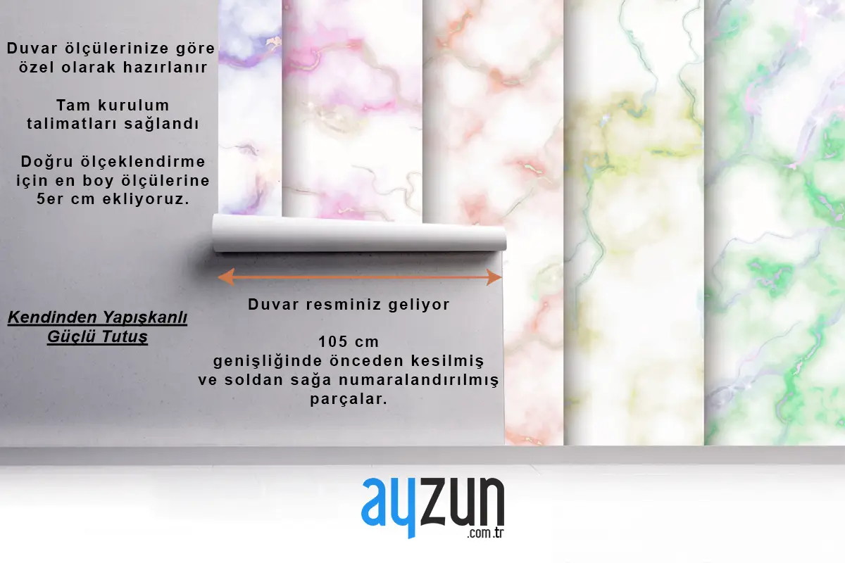 Mermer Arka Plan Koleksiyon Tasarımı Mutfak Duvar Kağıdı