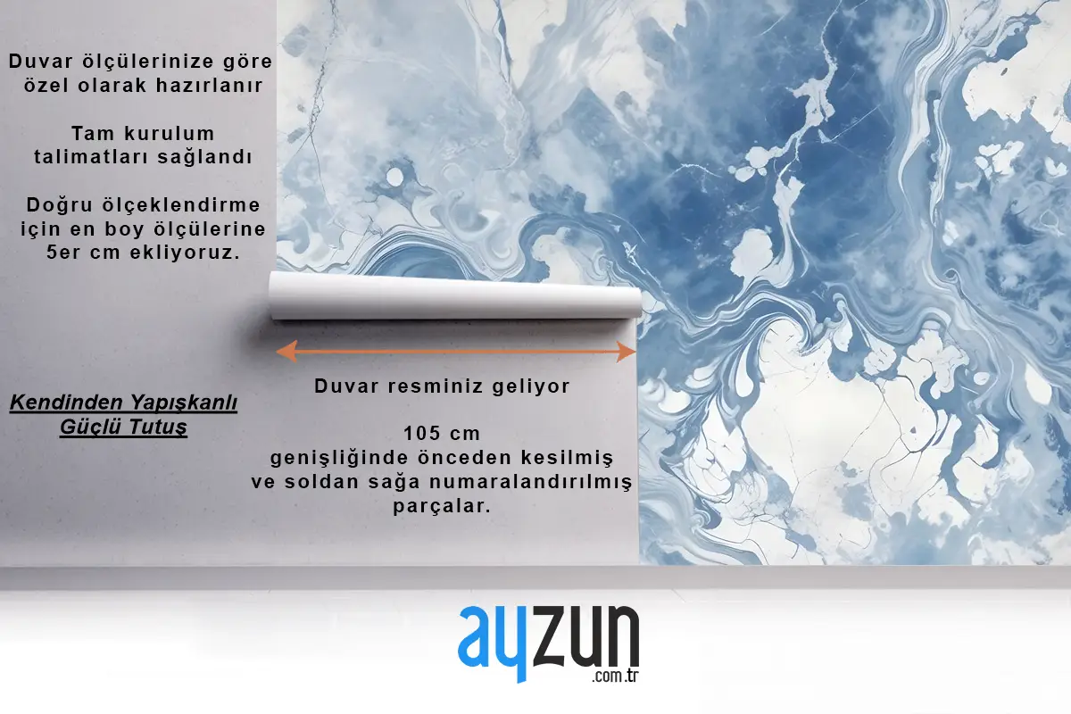 Mermer Taş Sanatı Duvar Kağıdı 