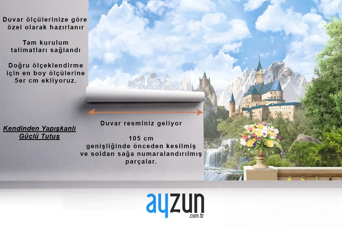 Masalsı Köşk Manzarası Duvar Kağıdı