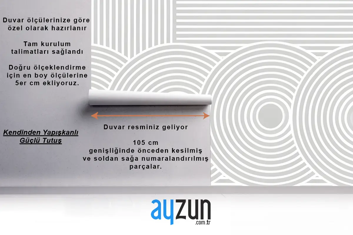 Gri Tonlarında Eşmerkezli Dairelerin Ve Dikey Çizgilerin Minimalist Soyut Geometrik Desenleri Antre  Hol  Koridor Duvar Kağıdı
