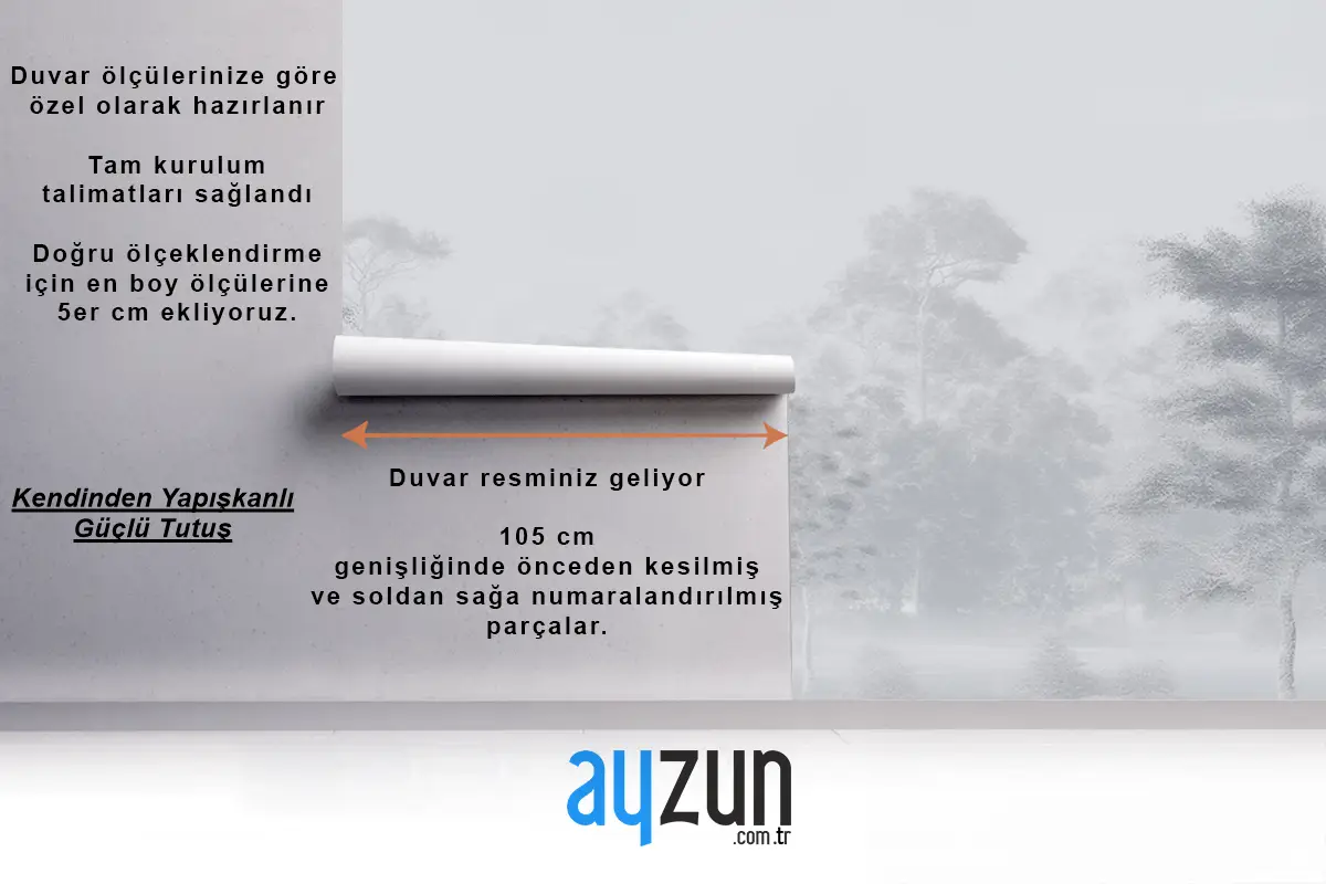 Minimalist Ağaç Desenleri Vintage Duvar Kağıdı