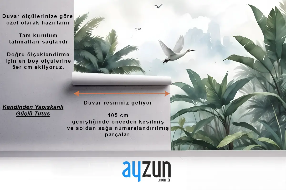 Göl Duvar Kağıdı  Ile Puslu Tropikal Orman