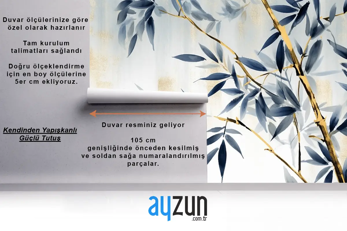 Modern Soyut Sanat Suluboya Çiçek Yatak Odası Duvar Kağıdı