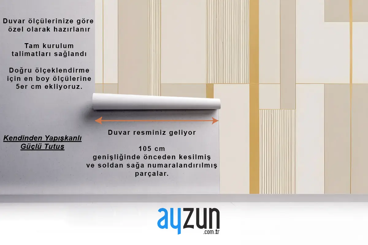 Modern Grunge Fayans Duvar Kağıdı 