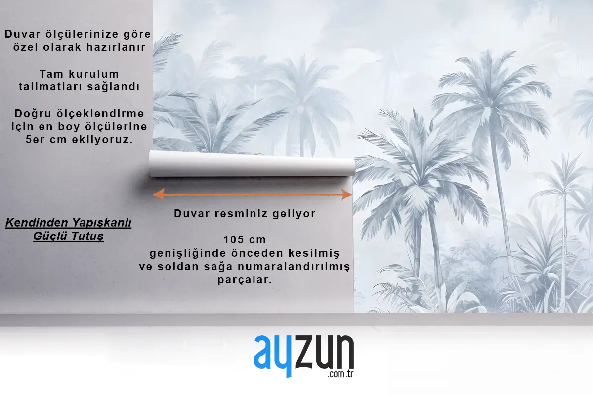 Tek Renkli Antik Orman Manzarası Duvar Kağıdı 