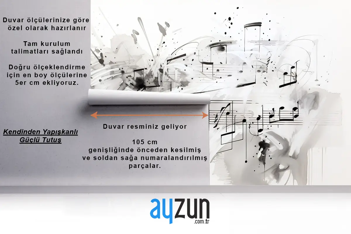 Müzik Notaları Piyano Duvar Kağıdı
