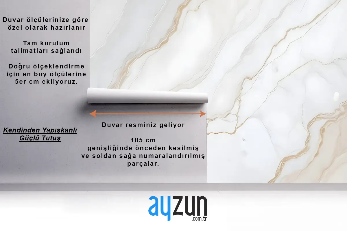 Doğal Oniks Mermer Duvar Kağıdı