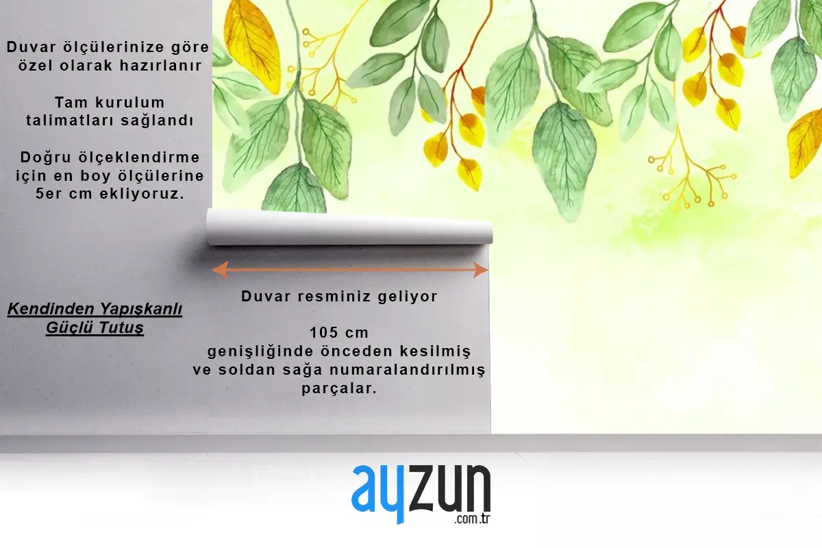 Altın Folyo Mutfak Duvar Kağıdı Doğa Arka Plan