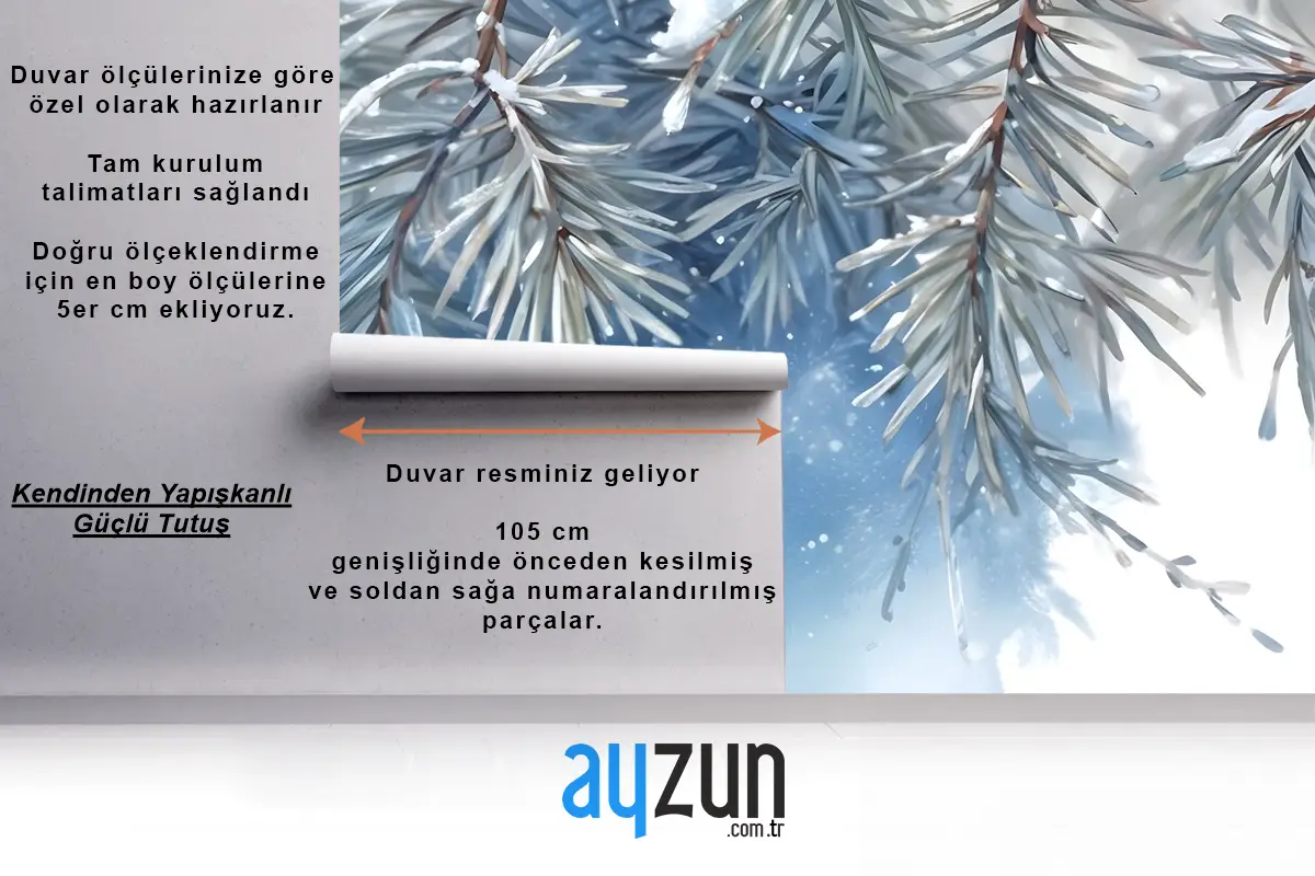 İskandinav Tarzı Tropikal Yapraklar Duvar Kağıdı