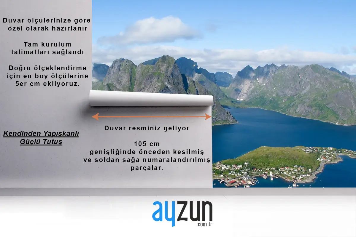 Norveç Dağları Manzarası Duvar Kağıdı
