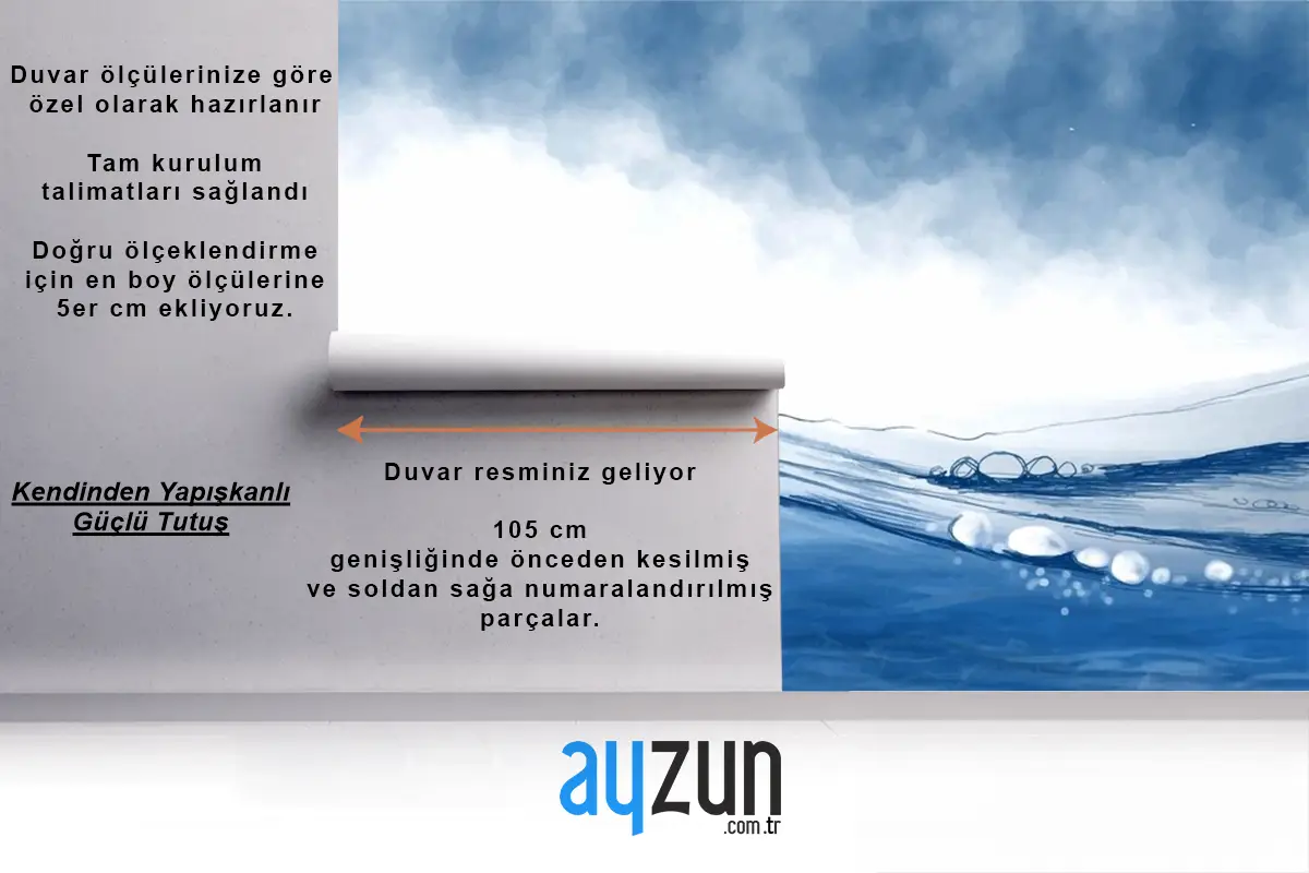 Okyanus Sualtı Mavi Dalga Arka Plan Duvar Kağıdı 