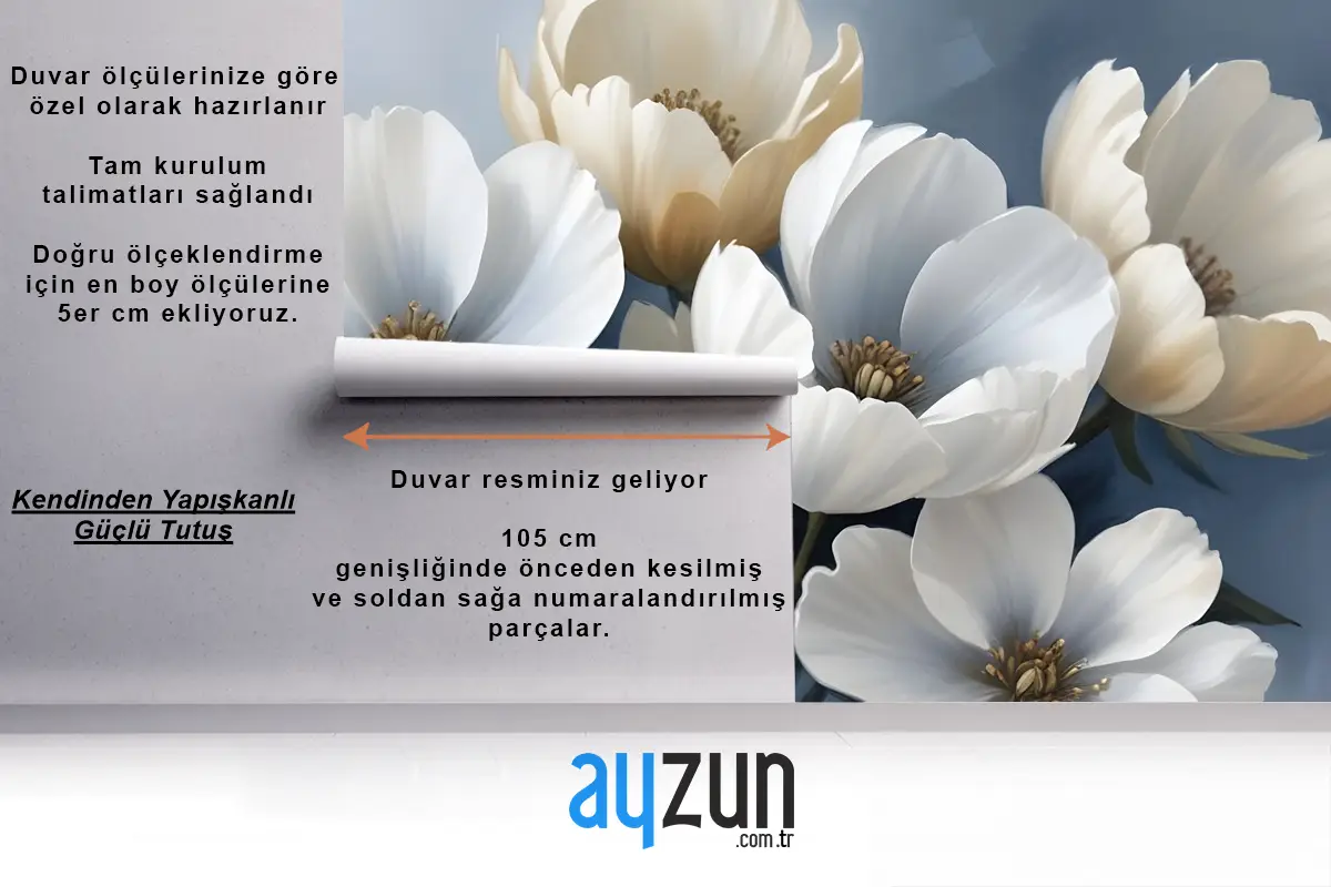 Yağlıboya Yumuşak Lale Çiçek Sanatı Duvar Kağıdı 