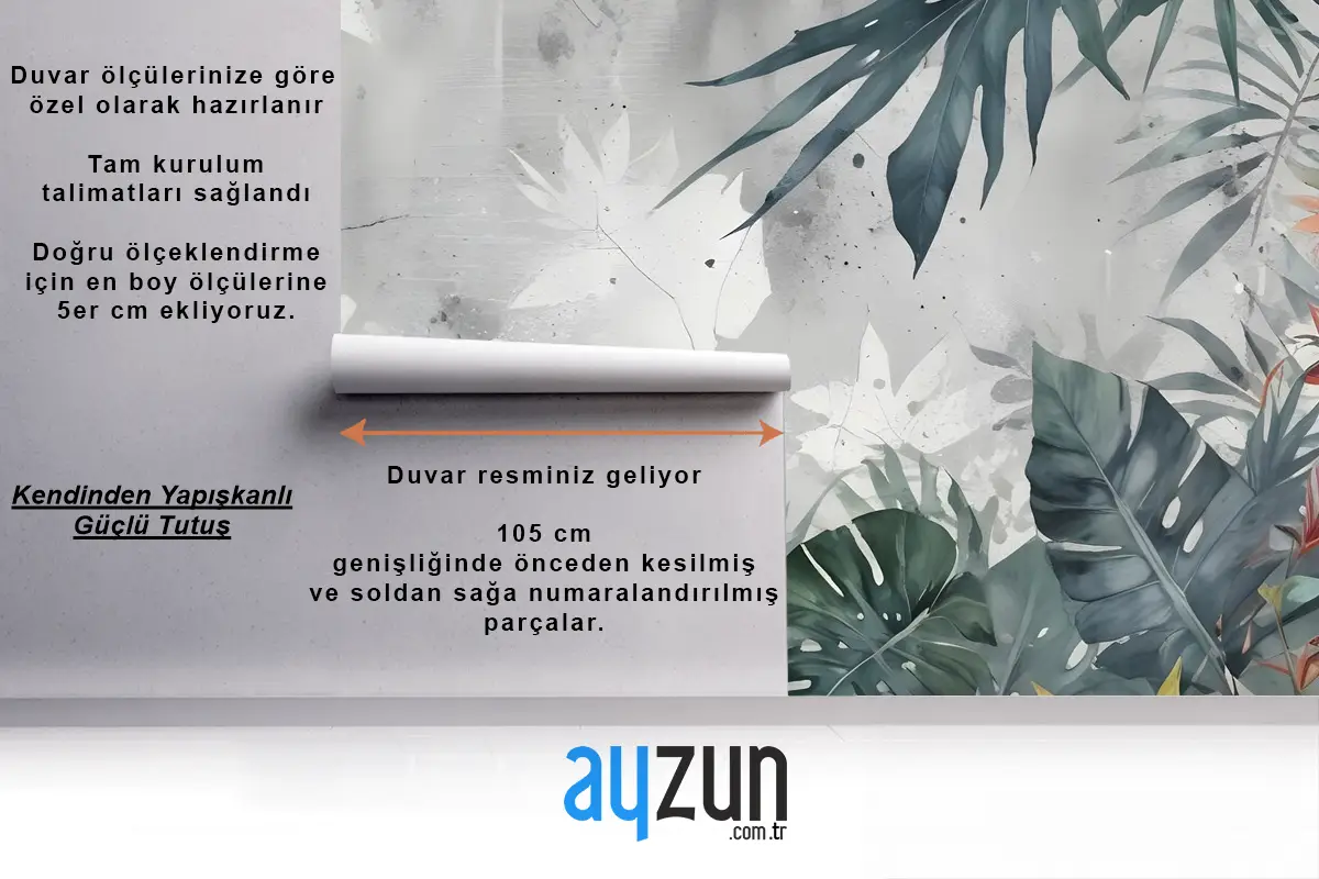 Eski Tropikal Yaprak Duvar Kağıdı 