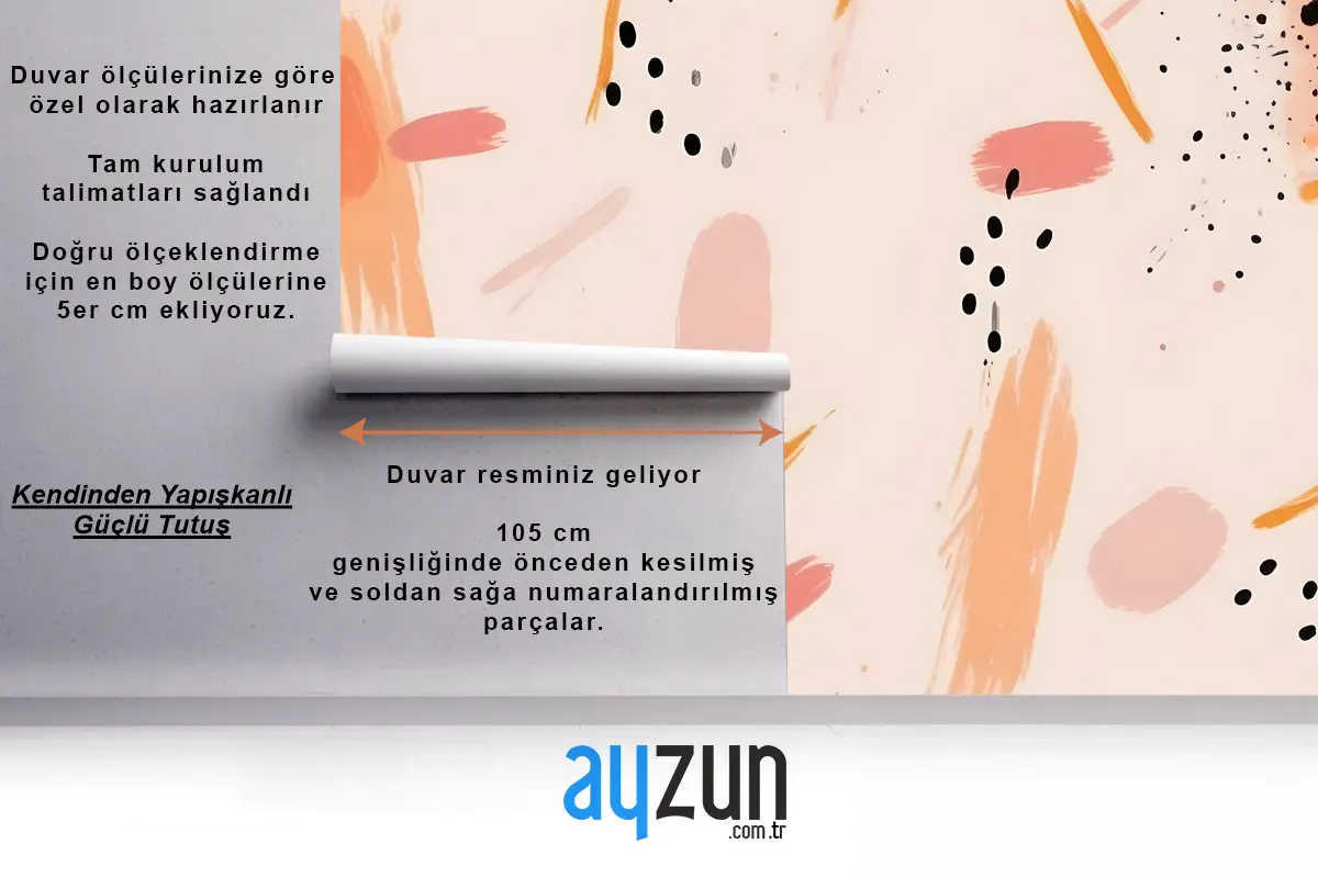 Oturma Odası Salon Duvar Kağıdı Duvar Tonlarında Çeşitli Fırça Darbeleriyle Soyut Arka Plan