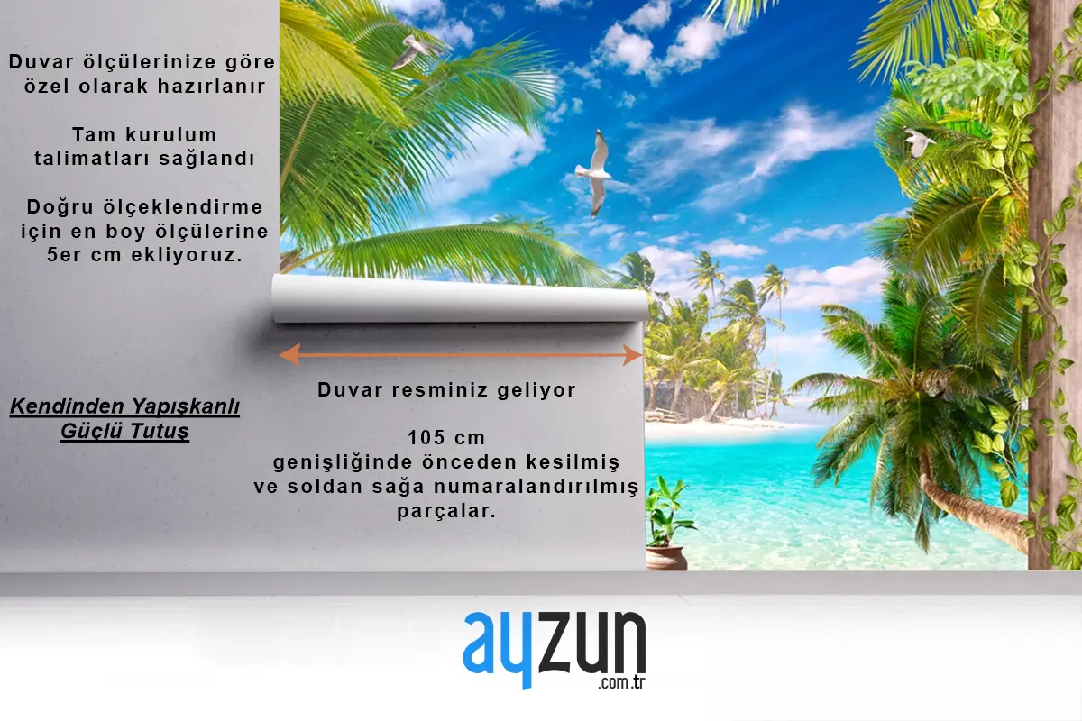 Palmiyelerin Gölgesinde İzole Ada Duvar Kağıdı