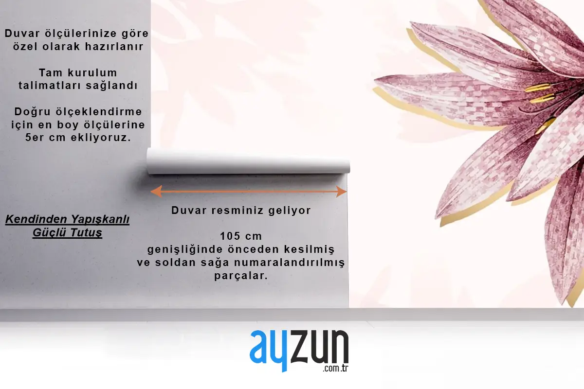 Pembe Nergis Zambağı Desen Arka Plan Duvar Kağıdı