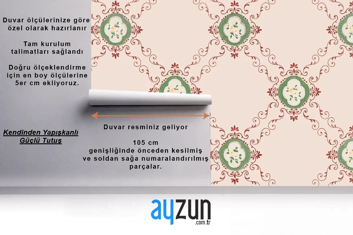 Pembe Çiçek Desenli Arka Plan Duvar Kağıdı 