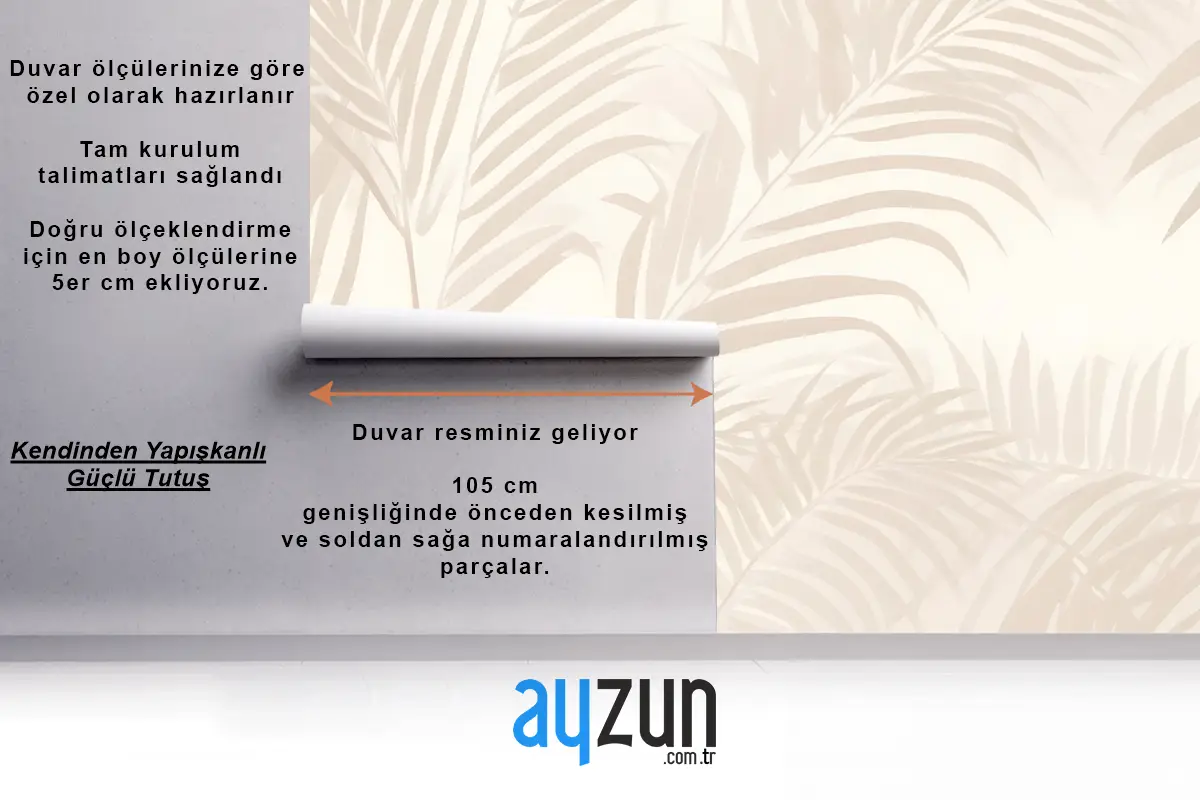 Pembe Palmiye Yaprağı Mürekkep Tropikal Yatak Odası Duvar Kağıdı