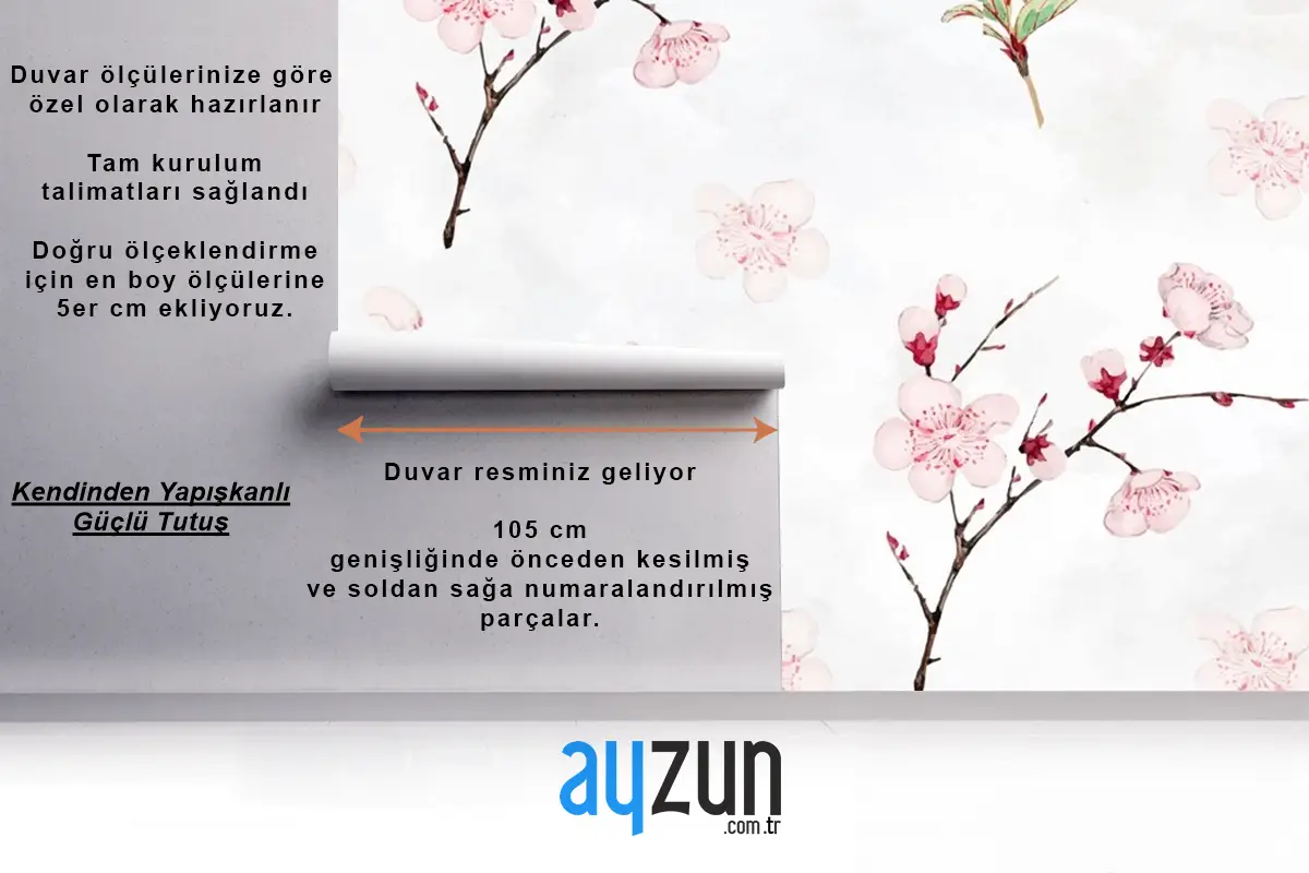 Erik Çiçeği Desen Arka Plan Duvar Kağıdı