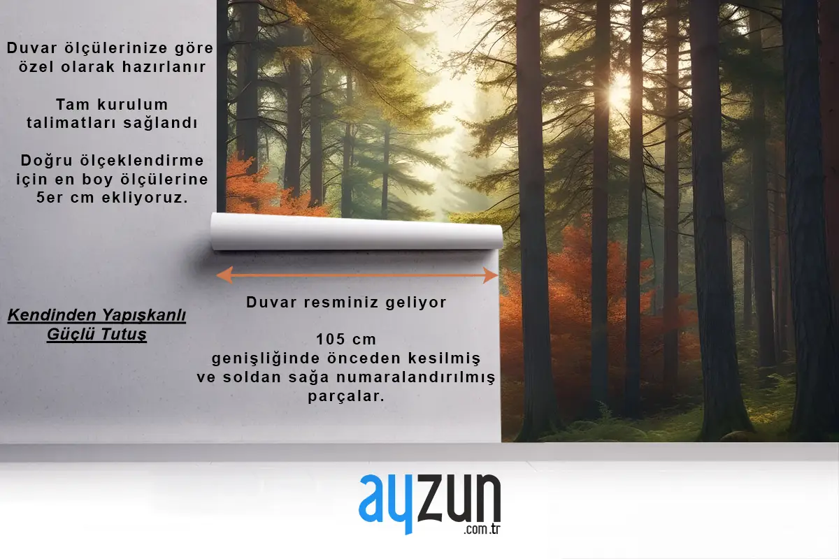 Kızıl Orman Sonbahar Duvar Kağıdı 