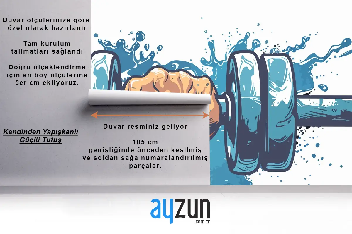 Retro Gym Ağırlık Kaldırma Ve Fitness Spor Salonu Duvar Kağıdı