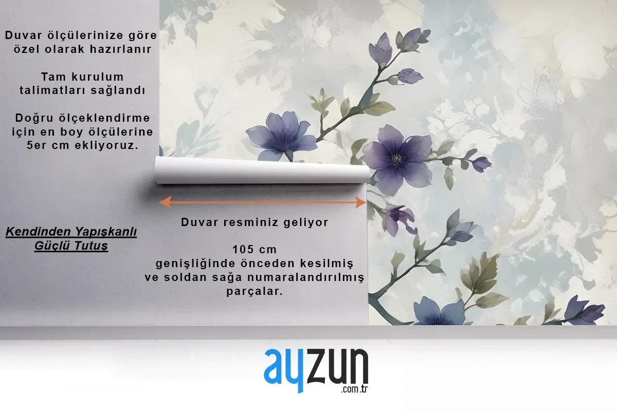 Retro Manolya Çiçeği Duvar Kağıdı 