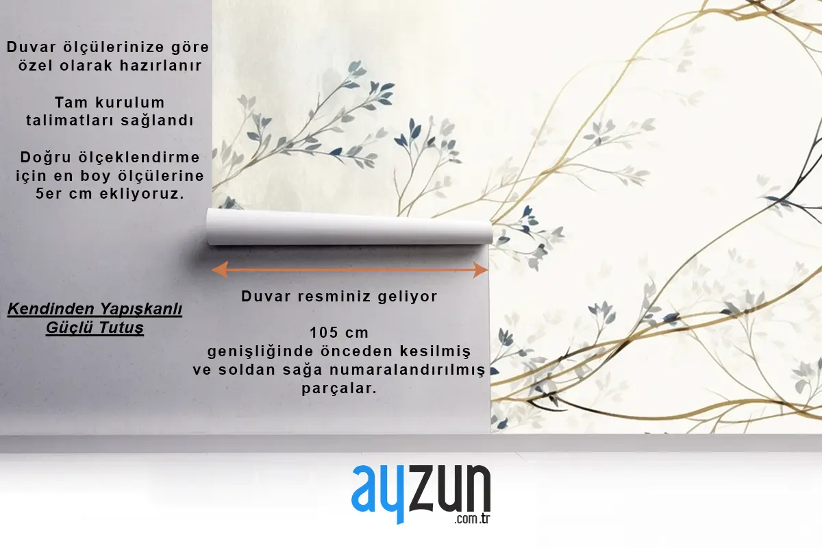 Retro Nostaljik Altın Fırça Darbeleri Yatak Odası Duvar Kağıdı