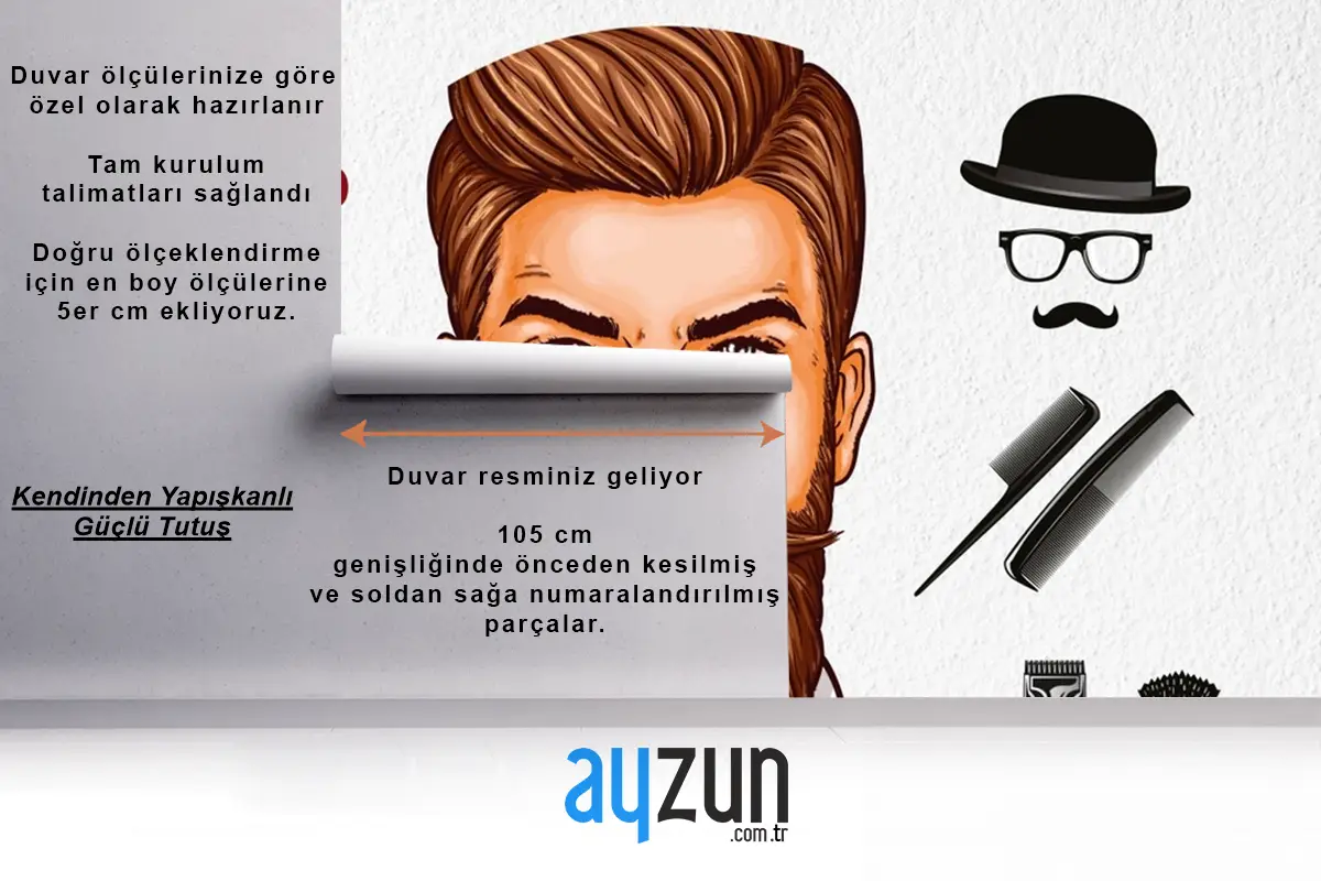 Saç Sakal Erkek Kuaför Duvar Kağıdı
