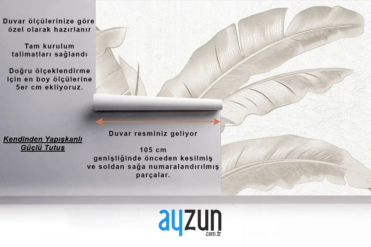 Sakinleştirici Muz Yaprağı Vintage Duvar Kağıdı