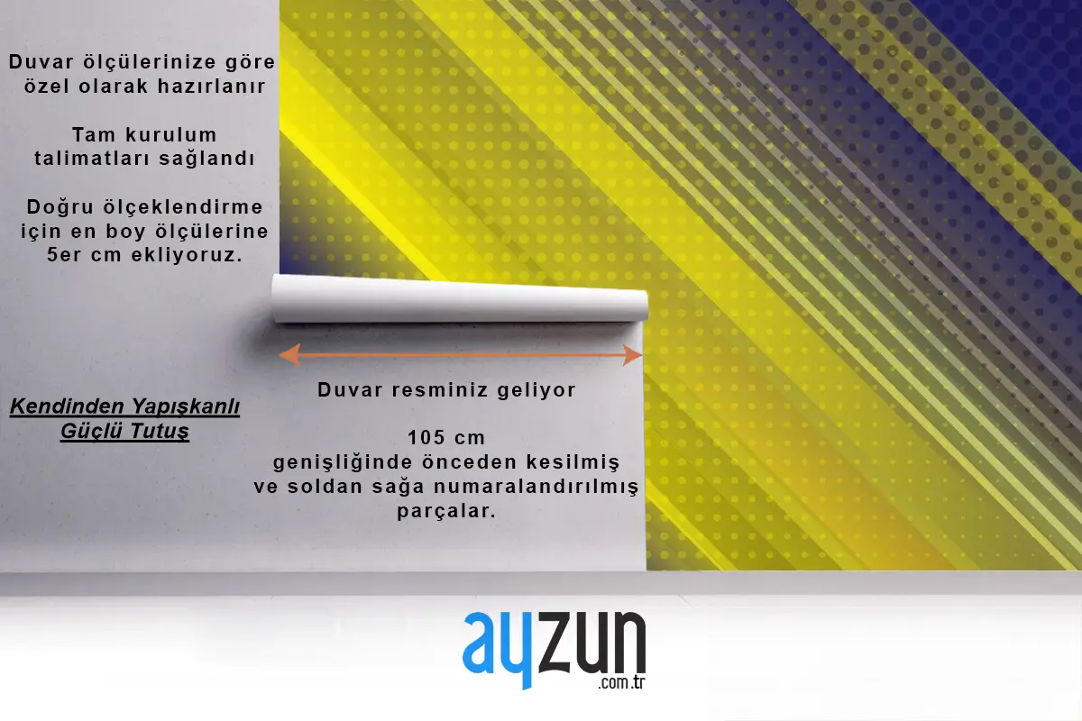 Sarı Lacivert Degrade Dinamik Arka Plan Duvar Kağıdı