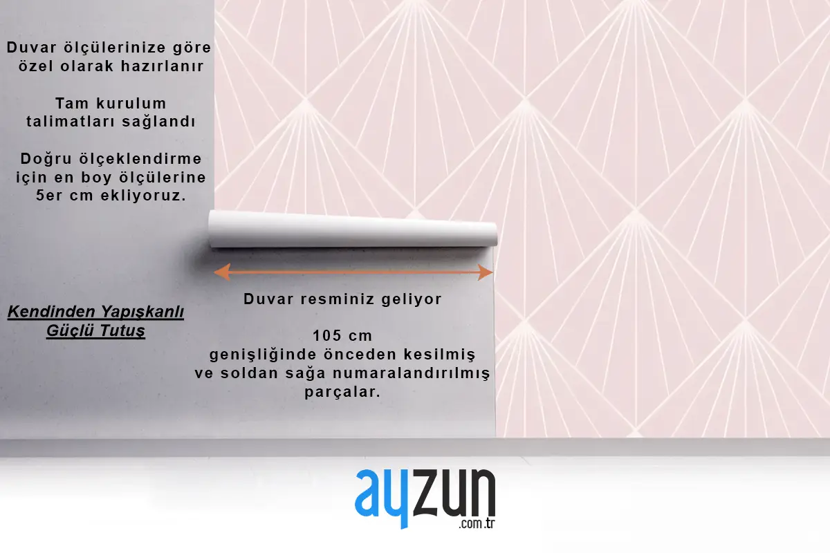Açık Pembe Oturma Odası Salon Duvar Kağıdı Duvarında Beyaz Yayılan Çizgilerle Kesintisiz Geometrik Desen