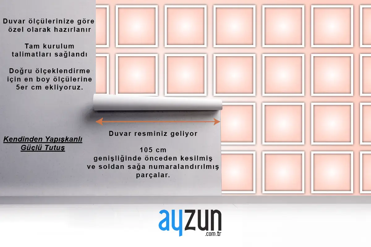 Kesintisiz Geometrik Desenler Mutfak Duvar Kağıdı
