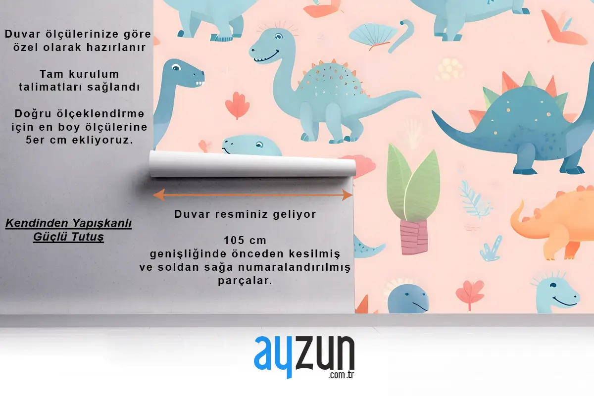 Sevimli Dinozorlar Ile Seamless Modeli Sevimli Dinozorlar Çocuk Odası Duvar Kağıdı