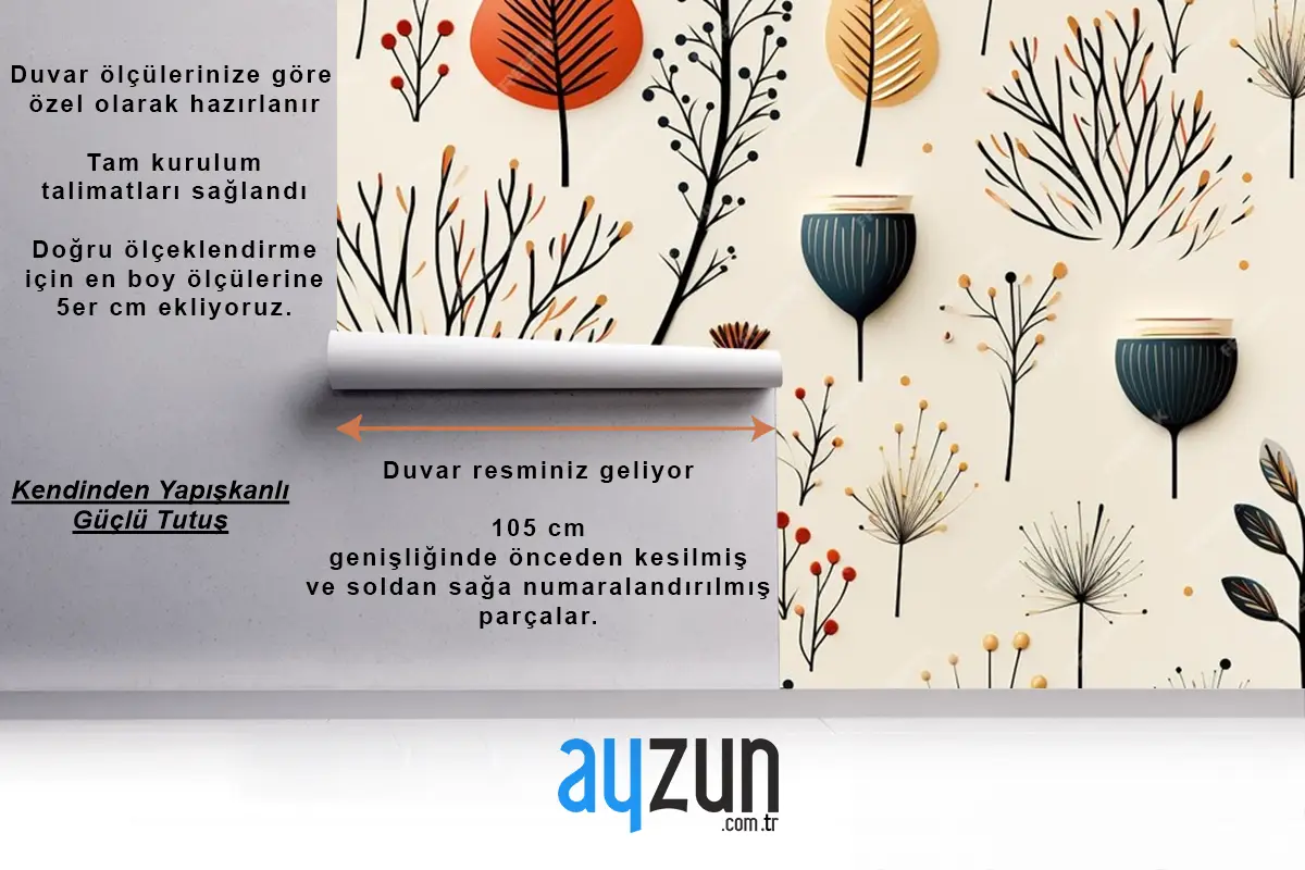 Kesintisiz Suluboya Sonbahar Noel Desen Oturma Odası Duvar Kağıdı 