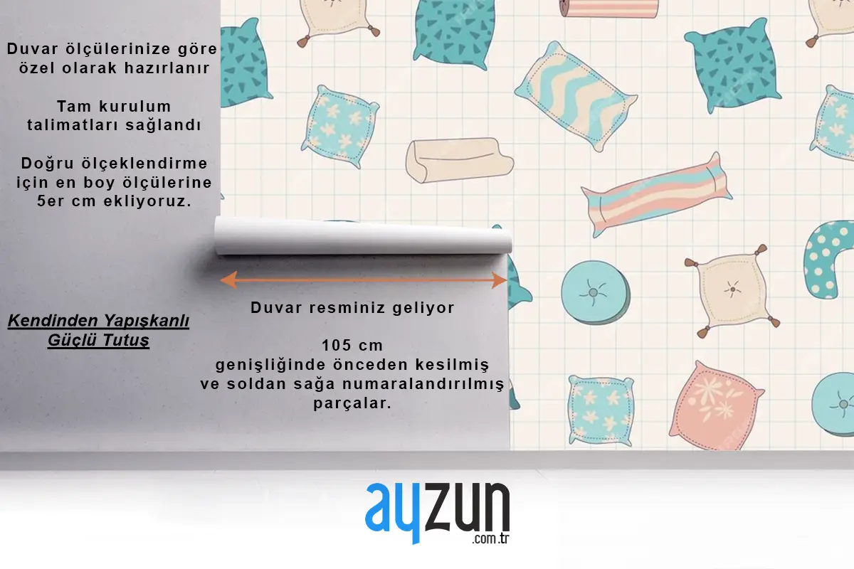 Deferent Yastık Seti Uyku Aksesuarları Yatak Elemanları Duvar Kağıdı