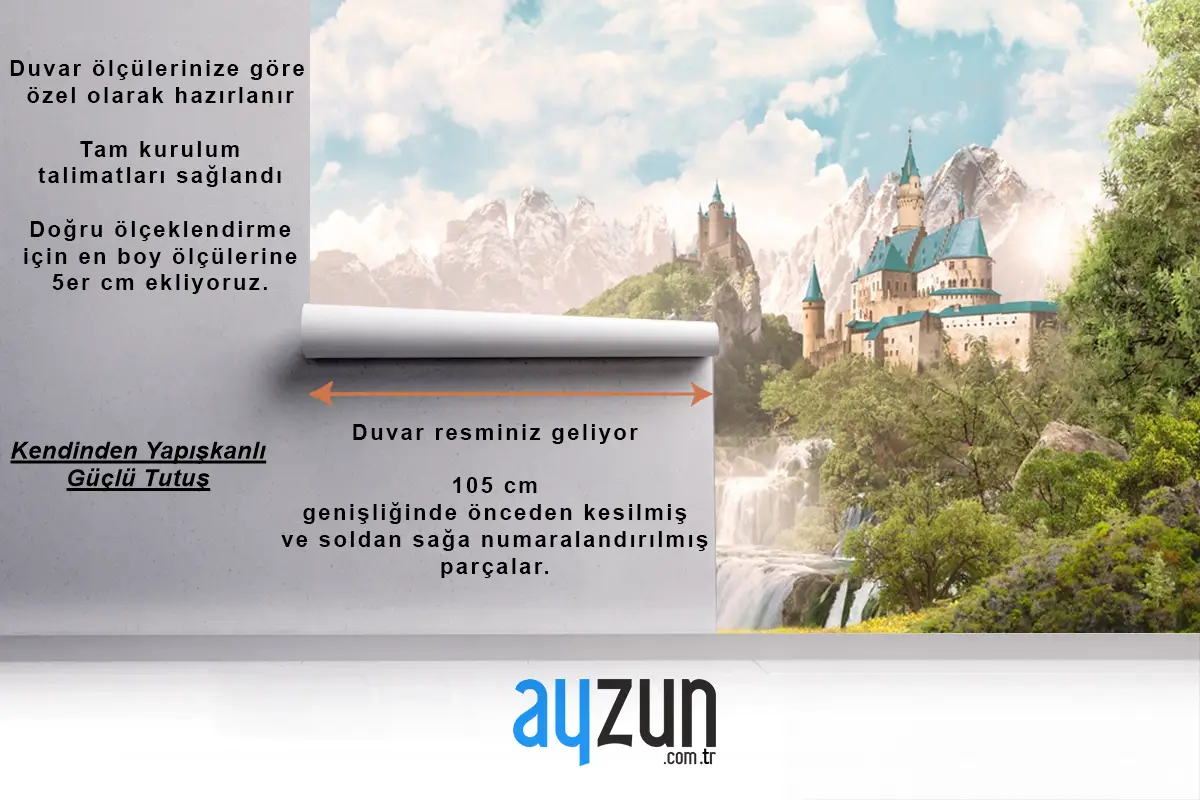 Sihirli Orman Ve Şato Duvar Kağıdı