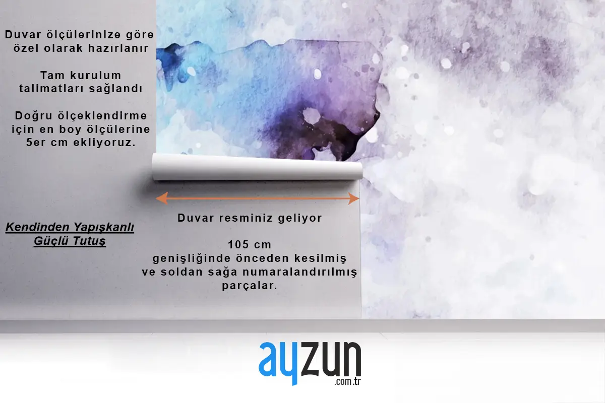 Basit Suluboya Arka Plan Yatak Odası Duvar Kağıdı