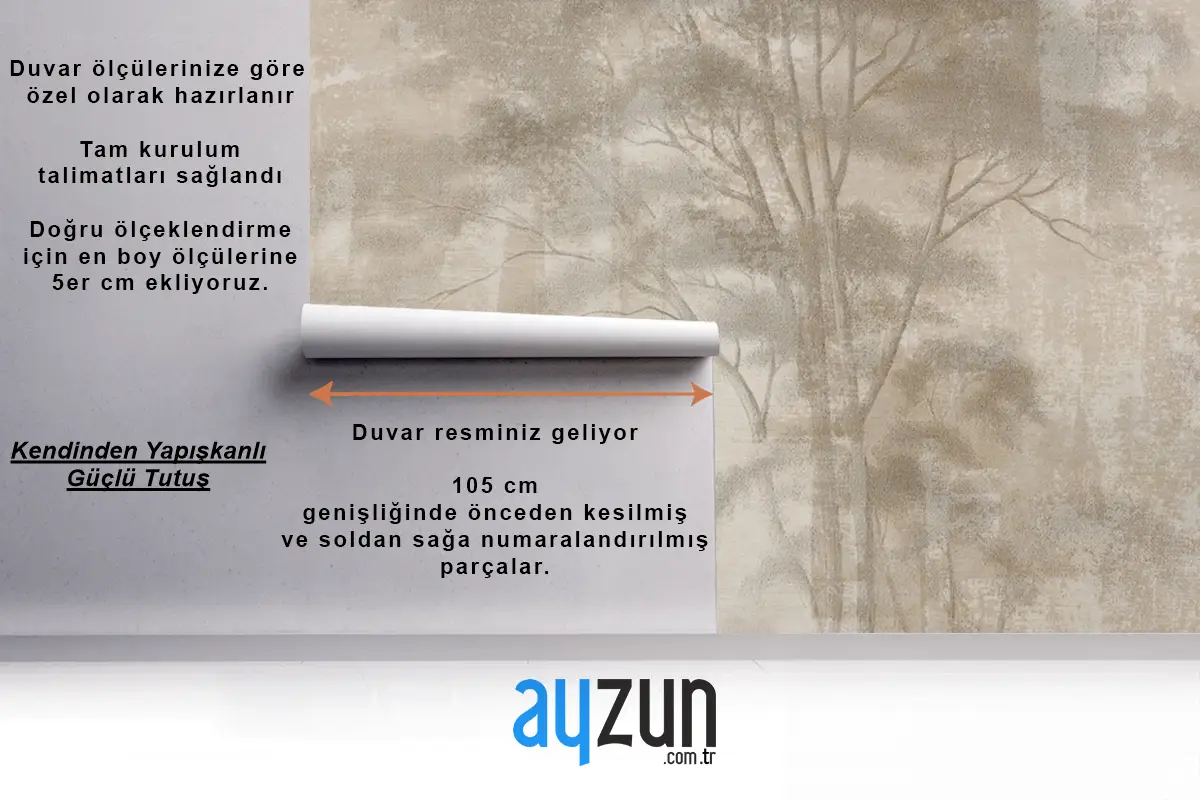 Sisli Orman Vintage Duvar Kağıdı