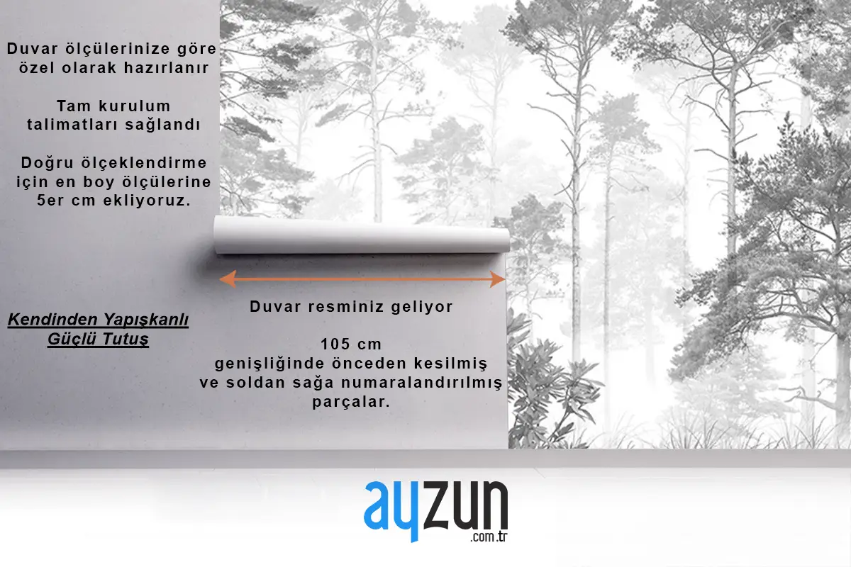 Siyah Beyaz Tropikal Orman Duvar Kağıdı