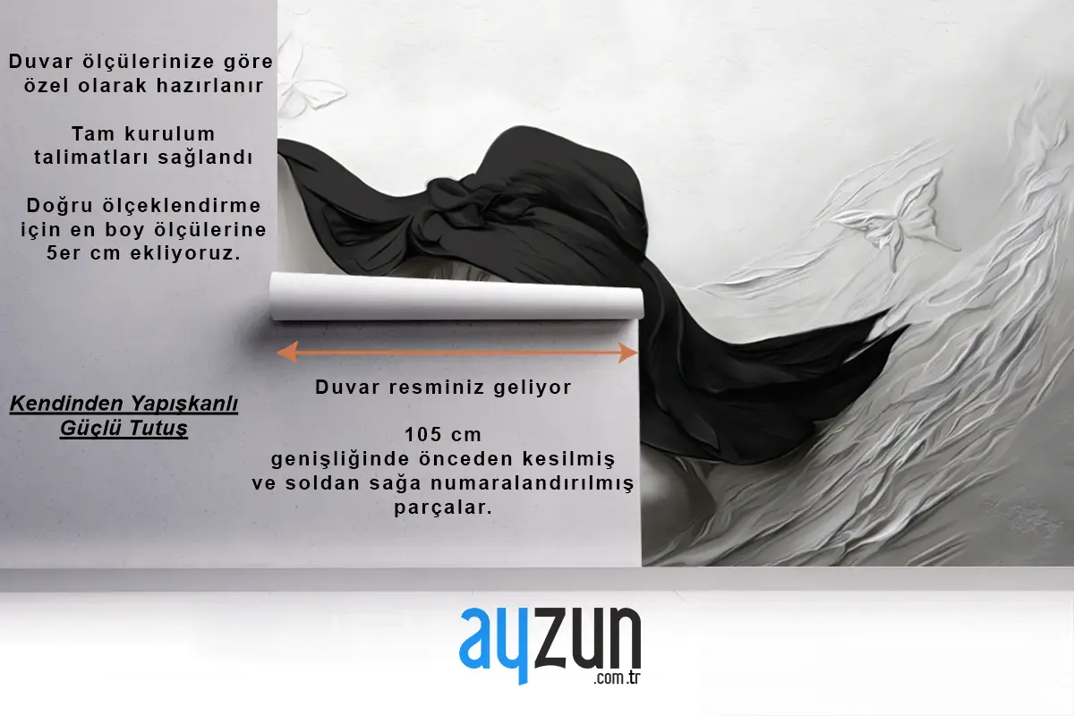 Siyah Şapkalı Kadın Gri Soyut Taş Arka Plan Duvar Kağıdı