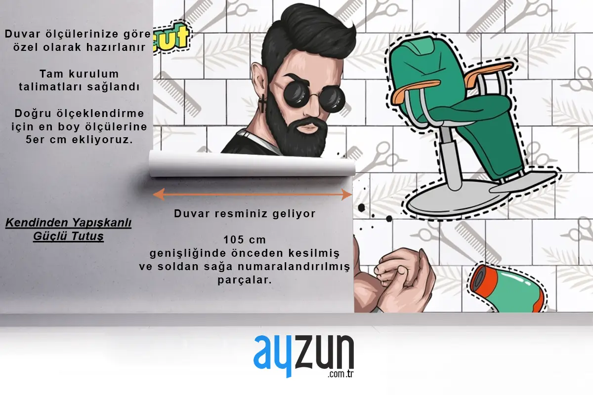 Siyah Tişörtlü Kaslı Erkek Berber Duvar Kağıdı