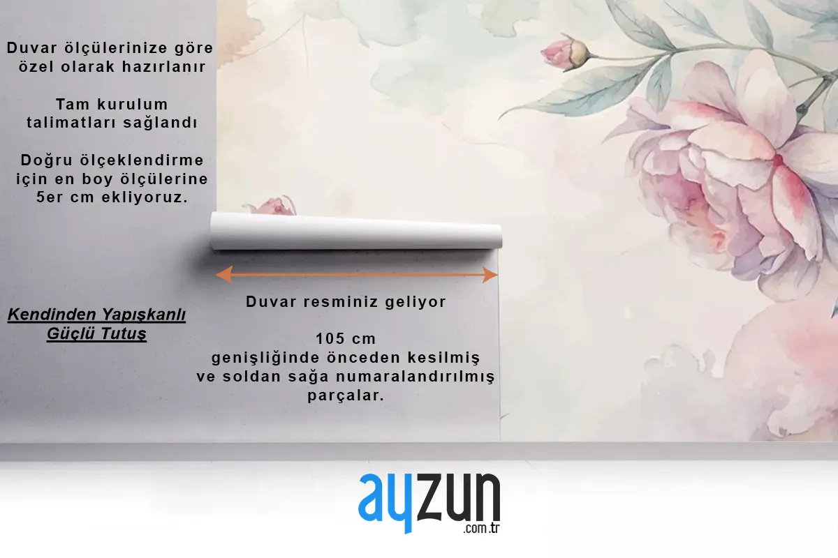 Yumuşak Pastel Çiçek Suluboya Arka Plan Duvar Kağıdı