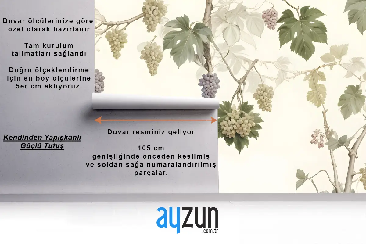 Yumuşak Tropikal Üzüm Ağaçları Ve Durian Meyveleri Duvar Kağıdı
